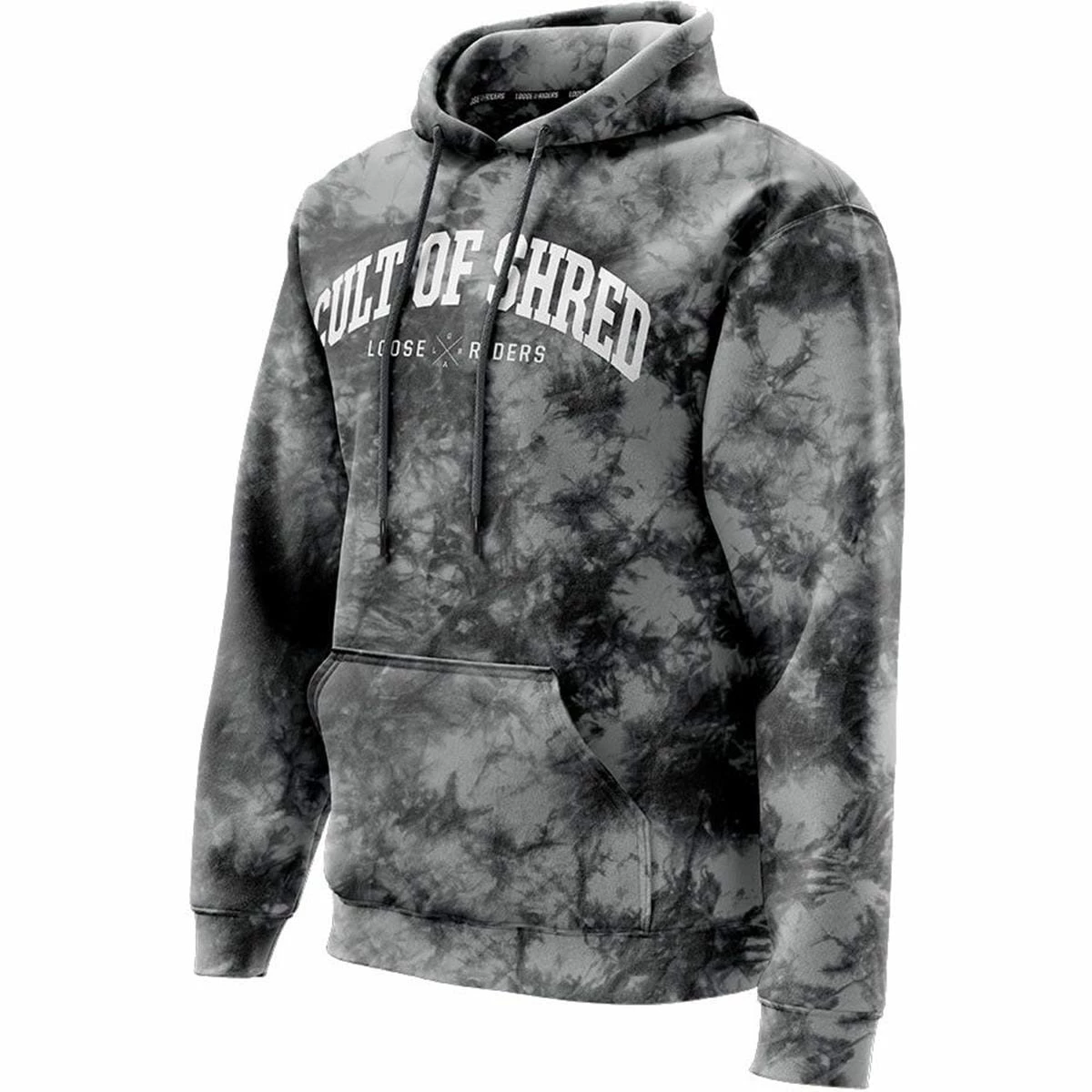 LOOSE RIDERS Sweat à Capuche En Laine Polaire - Gris Tie-dye 1 LOOSE RIDERS Sweat à Capuche En Laine Polaire - Gris Tie-dye