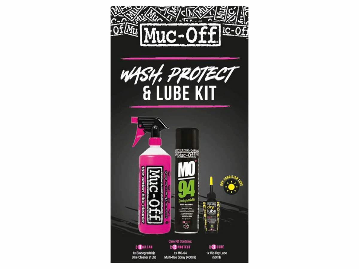 Muc-Off Kit De Lavage, Protection Et Lubrification (version Lubrification à Sec) 1 Muc-Off Kit De Lavage, Protection Et Lubrification (version Lubrification à Sec)