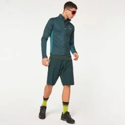 Oakley Elements Thermal Jersey - Hunter Green -Vélos Soldes oakley thermal jersey jacket hunter green 2 1179674