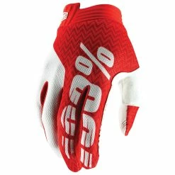100% Gants ITrack - Rouge/Blanc