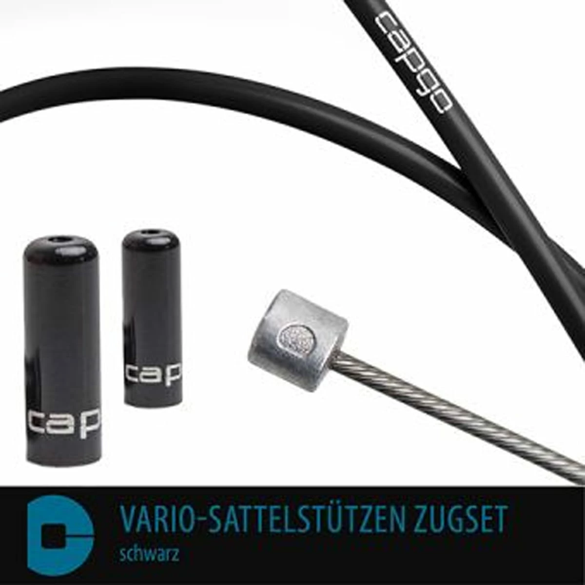 CAPGO Jeu De Tirants De Tige De Selle BL Vario - Noir 1 CAPGO Jeu De Tirants De Tige De Selle BL Vario - Noir